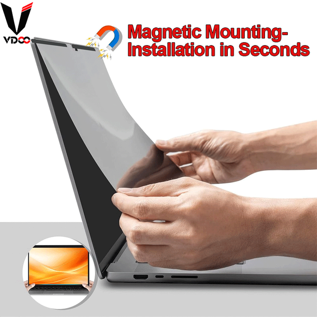 Laptop Magnetic Privacy Screen Protector Filter Anti-Glare Blue Light Blocking Anti-SPY for 14 Inch Notebook