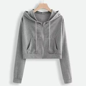 Sudadera con Capucha Corta Extra Grande Personalizada para Mujer, Sudadera con Cierre y Cordón Ajustable, Ropa de Invierno 2026 - Product Image 1