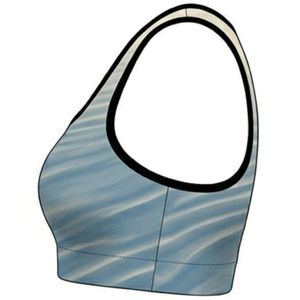 Summer Gym Women's Striped Racerback Sports Bra Scoop Neck Medium Support Breathable Spandex Polyester Yoga <b>Top</b> Seamless Design - Product Image 4