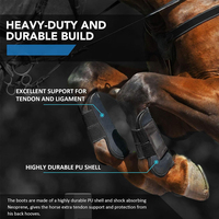 Protège-tendons de cheval en acier inoxydable et nylon, amortissants, avec coussinet de protection renforcé et fermeture ajustable pour la protection des tendons du cheval