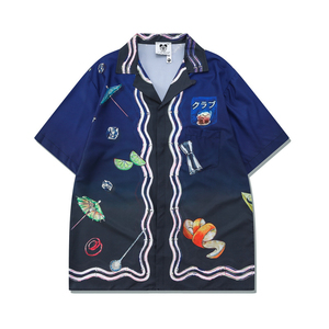 เสื้อเชิ้ตผู้ชายลายพิมพ์นามธรรม แขนสั้น สไตล์ลำลอง สตรีทแวร์ สำหรับฤดูร้อน ชายหาด วันหยุด สไตล์ฮาวาย ชุดรีสอร์ท รับผลิตแบบ OEM ODM - Product Image 2