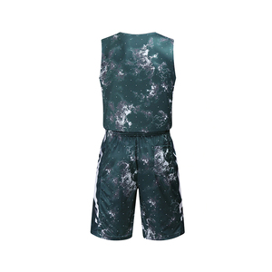 Tenue de Basketball Personnalisée Pas Chère, Respirante, Séchage Rapide, Ensemble Maillot d'Équipe Imprimé, Vêtements de Sport en Gros pour Hommes et Femmes, 100% Polyester - Product Image 3