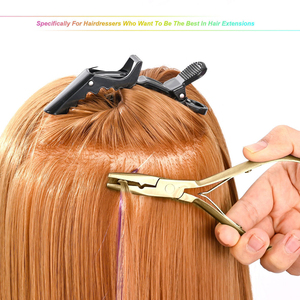 High Quality Professional Stainless Steel Hair Extension <b>Beading</b> Tool Kit Comfortable Handle Hand Tied Tools <b>Needle</b> Plier - Product Image 6