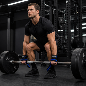 Sangles de levage GAPE SPORTS en nylon, réglables avec fermeture Velcro, noir et bleu, pour entraînement de force et haltérophilie, unisexe, prix de gros - Product Image 5