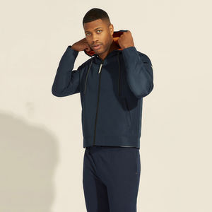 Sudadera con capucha de forro polar ligero para hombre, con cremallera completa, de algodón, con estampado digital y diseño de cuentas, en oferta. - Product Image 4