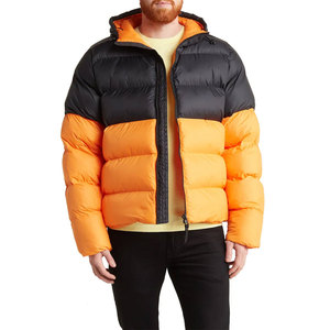 Veste matelassée de style streetwear pour homme de haute qualité, sur mesure, avec panneaux de couleur, coupe-vent, chaude pour l'hiver, à capuche, en duvet de canard - Product Image 5