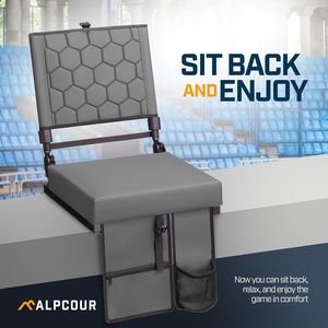 Sedile Pieghevole Reclinabile da Stadio con Supporto per la Schiena per Gradinate - Product Image 2