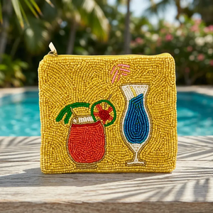 Monedero de Lujo Hecho a Mano con Cuentas Cuadradas, Bolsa de Cóctel Bordada con Cremallera, Mini Bolsa para Monedas para Uso Diario - Product Image 2