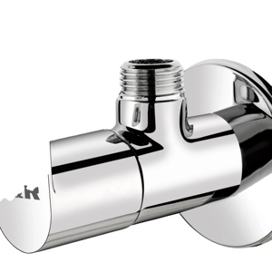 Robinet d'angle en laiton de qualité supérieure pour salle de bain, robinet de contrôle d'eau robuste, résistant à la corrosion, fixation murale, pour une utilisation longue durée - Product Image 1