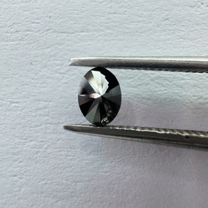 Pierre de diamant naturel noir ovale taillée de 4 mm * 3 mm, sertie, à facettes, certifiée IGI pour la fabrication de bijoux - Product Image 6