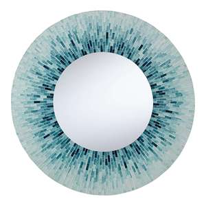 Miroir mural rond moderne en nacre, mosaïque artisanale, pour salon ou décoration d'hôtel - Product Image 4
