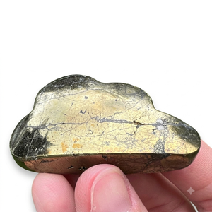 Pierre précieuse en pyrite sculptée en forme de nuage, cristal de nuage, décoration d'intérieur, grossiste en cristaux sculptés en forme de nuage - Product Image 4