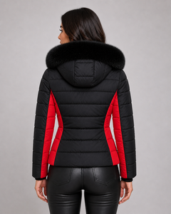 Chaqueta Acolchada de Invierno OEM, Extremadamente Cálida, Transpirable, con Capucha de Piel, Impermeable, Resistente al Viento, Ropa Exterior Térmica para Mujer - Product Image 6