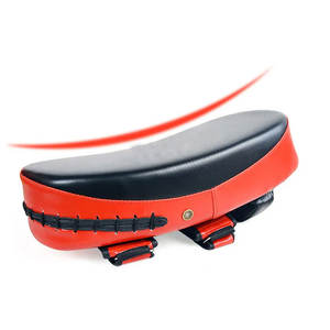 Almohadillas de Muay Thai personalizadas hechas con cuero genuino para juegos de boxeo y entrenamiento de MMA, almohadilla de enfoque de objetivo curvo para artes marciales - Product Image 5