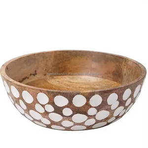 Cuencos de cáscara de coco de Vietnam de alta calidad, tejido de madera Natural, respetuoso con el medio ambiente, plato de almacenamiento de ensalada elegante de lujo, pintura DIY personalizada - Product Image 1