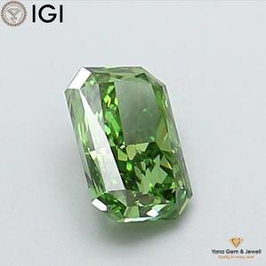 Diamant de laboratoire cultivé CVD de couleur vert vif fantaisie, clarté VS1, forme RADIANT, 1,00 CARAT avec certificat IGI pour bijoux parfaits - Product Image 3