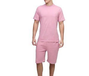 Conjunto de Camiseta y Pantalones Cortos Deportivos Ligeros de Verano para Hombre, Personalizables, OEM, de Venta Caliente, Corte Regular, Color Sólido, con Bolsillos Laterales - Product Image 3
