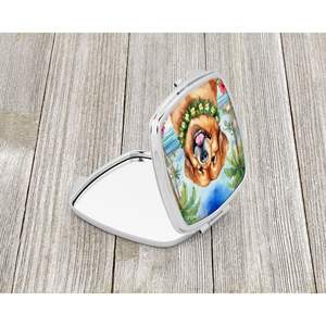 Tibetan Mastiff Luau Compact Travel Makeup <b>Mirror</b> Portable Folding <b>Handheld</b> Decorative <b>Mirror</b> for Women Girls Pocket Size Gift - Product Image 2