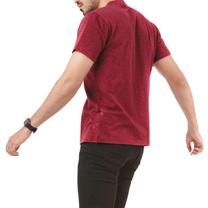 เสื้อยืดผู้ชายผ้าฝ้ายสีพื้นแขนสั้นลำลองทรงหลวมโอเวอร์ไซส์คุณภาพสูง ดีไซน์สวยที่สุด เสื้อยืดผู้ชายแบบสั่งทำได้ - Product Image 3