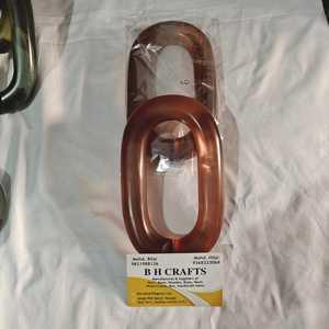 Collar de resina de eslabones grandes estilo vintage con mezcla de colores, cadena de eslabones de resina acrílica redonda, grande, gruesa y hueca, estilo punk, arte de pared - Product Image 2