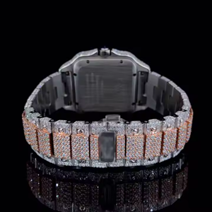 Reloj de Lujo para Hombre con Diamantes Moissanite VVS, Estilo Hip Hop, Acero Inoxidable, Ajuste Hecho a Mano, Cuarzo - Product Image 3