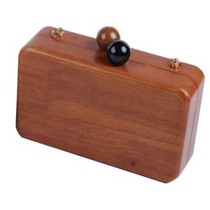 Trendy Women Evening <b>Bag</b> Wooden <b>Clutch</b> Purse Perspex Box Natural Wood Geometric Handbags Shoulder Crossbody <b>Bag</b> - Product Image 1