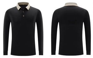 Polo de Trabajo Personalizado 100% Poliéster de Manga Larga con Logotipo Bordado, Cuello Estampado, Color Sólido, Anti-Pilling, Talla 5XL, Tejido de Punto para Primavera/Otoño - Product Image 5