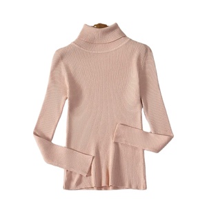 2025 Simple Women <strong>Turtleneck</strong> Sweater Winter Fashion Pullover Elastic Knit <strong>Ladies</strong> Jumper Casual Solid Black Female Basic <strong>Tops</strong>