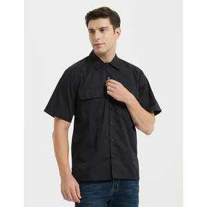 2025 Short-Sleeve <b>Workwear</b> Shirt with Straight Collar Utility Uniform Stain and Wrinkle Resistant - Product Image 2
