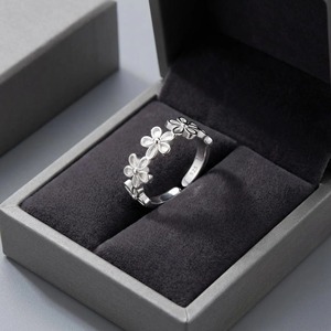 Anillo de Plata 925 con Forma de Flor, Estilo Lindo para Mujer, Uso Diario - Product Image 2