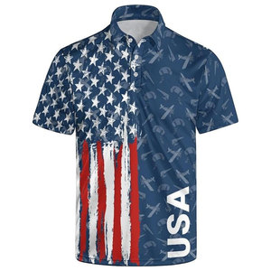 Camisas de golf para hombre de manga corta con estampado de caballos, camisa divertida informal con cuello, de secado rápido y que absorbe la humedad - Product Image 5
