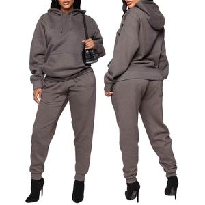 Conjunto de 2 Piezas para Mujer, Sudadera con Capucha y Bolsillos, Felpa, Color Sólido, Corte Regular, 100% Algodón, Secado Rápido, Transpirable, Gran Venta - Product Image 6