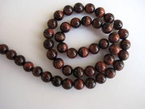 Cuentas de Jaspe Rojo Negro Natural, Redondas y Lisas con Orificio Grande, para la Fabricación de Joyería, GDS587 - Product Image 5