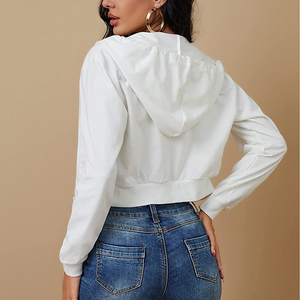 เสื้อฮู้ดดี้บล็อกสีสำหรับผู้หญิง ผ้าฝ้ายเวลัวร์ 100% พิมพ์ลาย สตรีทแวร์ ใส่ได้ในฤดูหนาว ระบายอากาศได้ดี เหมาะสำหรับออกกำลังกาย ดีไซน์ล่าสุด - Product Image 4