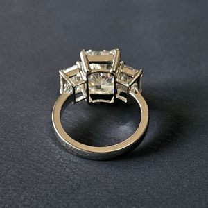 RIZTA JEWELS 14kt Gold Radiant Cut D Color Lab Grown Diamond Wedding Band for Women & <b>Couple</b> IGI Certified VS2 Clarity - Product Image 3