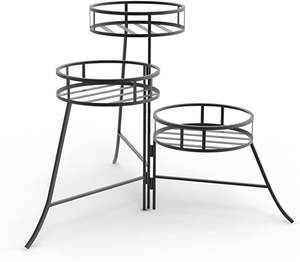 Support de pot de fleurs en fer robuste, conçu pour la stabilité, balcon, patio, jardins, intérieur, extérieur, décoration de la maison - Product Image 6