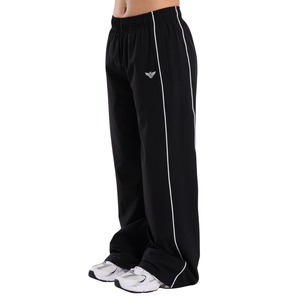 Pantalon de survêtement pour homme, couleur personnalisée, léger, coupe mi-haute, ample, jambe large, écologique, respirant, 100% polyester, élastique - Product Image 3