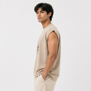 <b>Men's</b> Summer Lightweight Polyester Slim-Fit Racerback Tank Top Sports Gym Breathable Quick Dry Compression <b>Vest</b> <b>White</b> Undershirt - Product Image 3