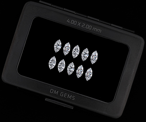 เพชร OM GEMS 4.0 x 2.0 มม. ทรงมาร์คีส์ สี D เจียระไนแฟนซี เจาะด้วยเลเซอร์ เพชรเลี้ยงในห้องปฏิบัติการ ทรงโบราณ ดีไซน์พิเศษ แบบเม็ดเดี่ยว สามารถปรับแต่งได้ - Product Image 2