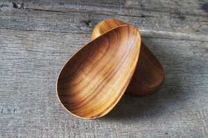 Plateau ovale en bois de 5 pouces, plateau décoratif en bois de teck, petit plateau en bois, plateau ovale en bois décoratif - Product Image 6