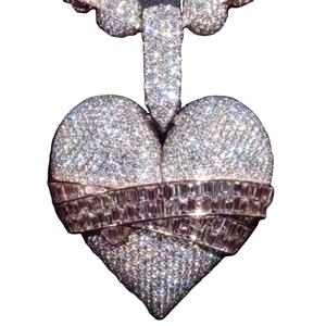 Pendentif Iced.Jewelz Iced Out en argent 925 plaqué or avec moissanite, style hip-hop pour femme, bijoux de fête PT0243 - Product Image 1
