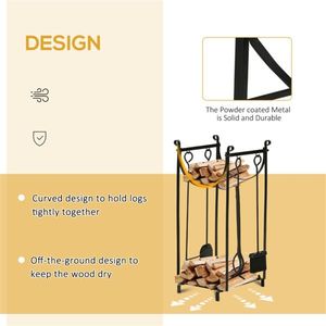 Porta Legna in Metallo Impermeabile, Supporto in Ferro per Legna da Ardere - Product Image 6