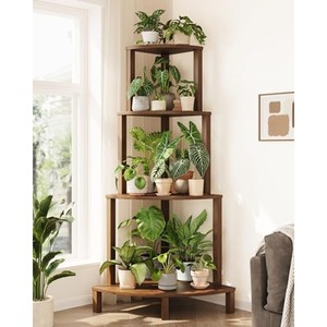 Échelle à plantes d'intérieur en teck en gros - Présentoir vertical élégant - Product Image 1