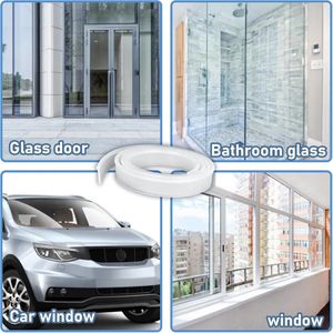 Juego de 2 Cuchillas de Repuesto de Silicona de 41 Pulgadas para Escobillas de Goma, para Puertas de Vidrio, Puertas de Ducha y Ventanas - Product Image 6