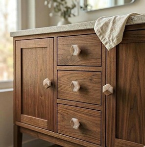 Deurknoppen Knop van hout en hars Kast Lade Deurknop Meubelgrepen Knoppen Decoratief handvat - Product Image 1