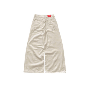 Jean en denim pour homme, coupe large, taille haute, couleur unie, en coton, décontracté, tissé, pour le printemps - Product Image 2