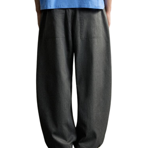 <b>Men's</b> Baggy Wide Leg Sweatpants Relaxed Fit <b>Elastic</b> <b>Waist</b> Casual <b>Trousers</b> with Pockets Custom OEM Loose Streetwear Pants - Product Image 2