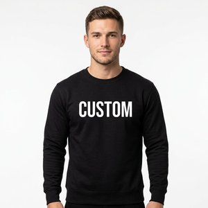 Sweat-shirt personnalisé pour homme en molleton de coton, col rond, style streetwear décontracté, coupe classique, fabricant de vêtements en gros - Product Image 3