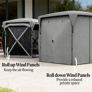 Tenda Parasole Pop-Up Grigio Scuro, Design Pratico e Conveniente per Carport - Product Image 3