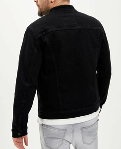 Veste en jean pour homme, col montant, fermeture éclair, décontractée, en coton délavé, coupe classique - Product Image 6